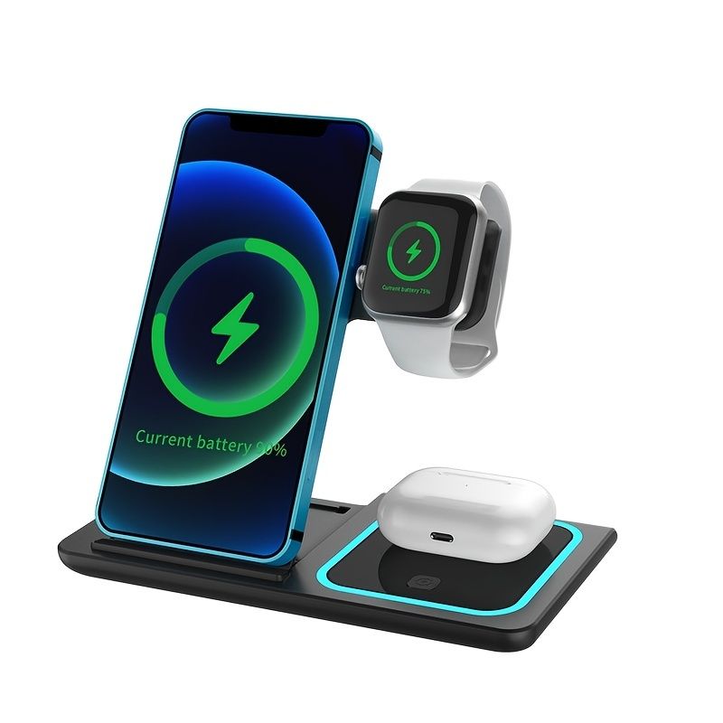 ワイヤレス　チャージャー 楽天市場】ワイヤレス充電器 3in1 15w apple watch 充電器 ワイヤレス