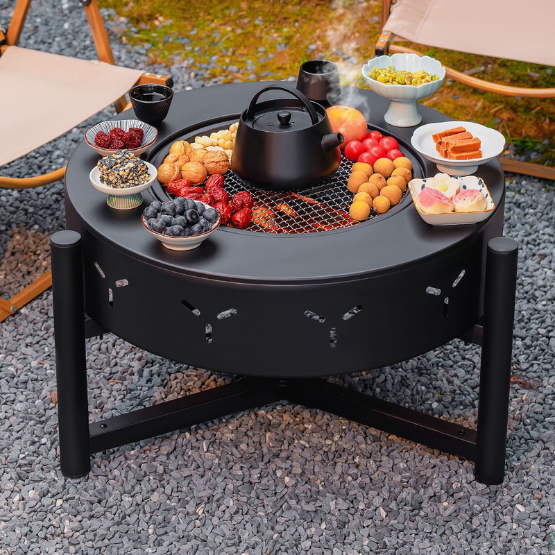 楽天市場】焚き火台 バーベキューコンロ グリル キャンプ用 テーブル