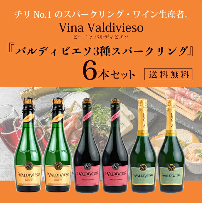 激安な バルディビエソ ３種のスパークリング 6本セット 750ml×6本 《送料無料》 newschoolhistories.org