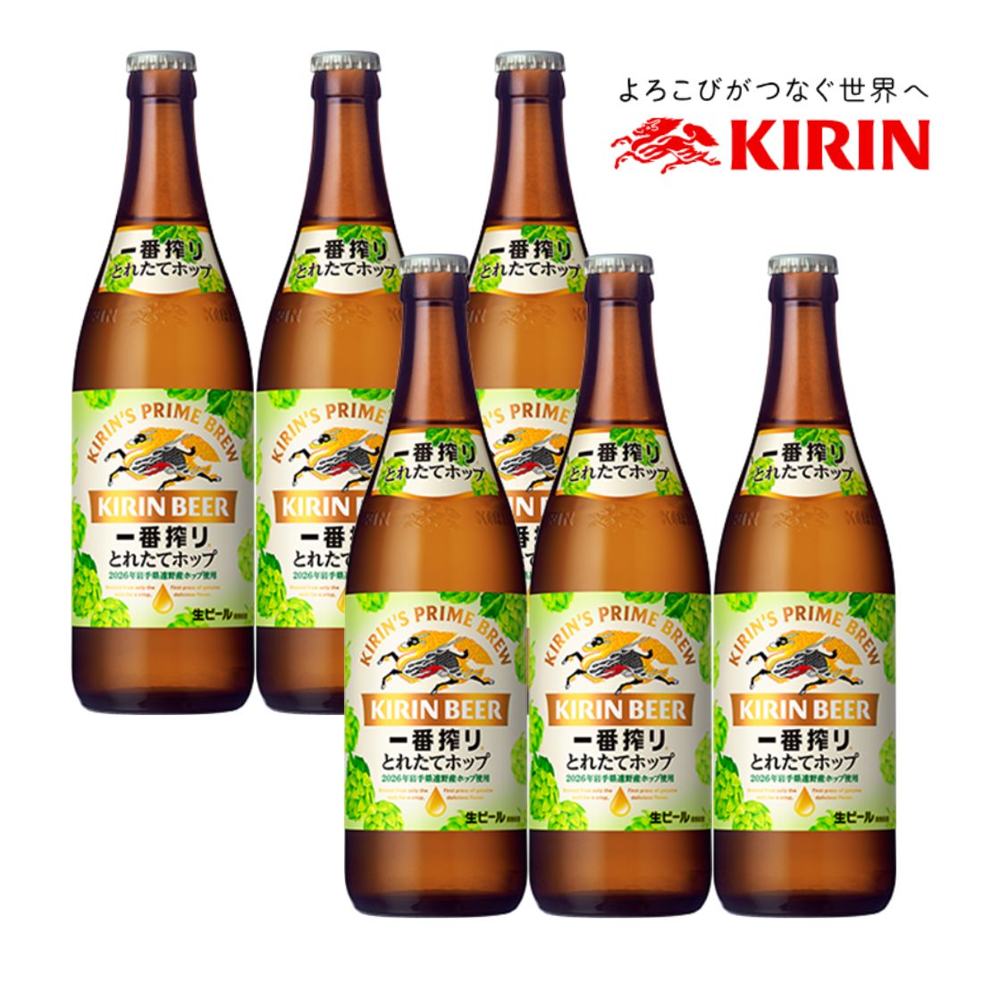 とれたてホップ生ビール 中瓶 500ml 6本セット