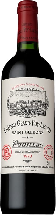●シャトー グラン ピュイ ラコスト [1978] 750ml 赤CHATEAU GRAND PUY LACOSTE CHATEAU GRAND PUY LACOSTE｜酒宝庫　ＭＡＳＨＩＭＯ