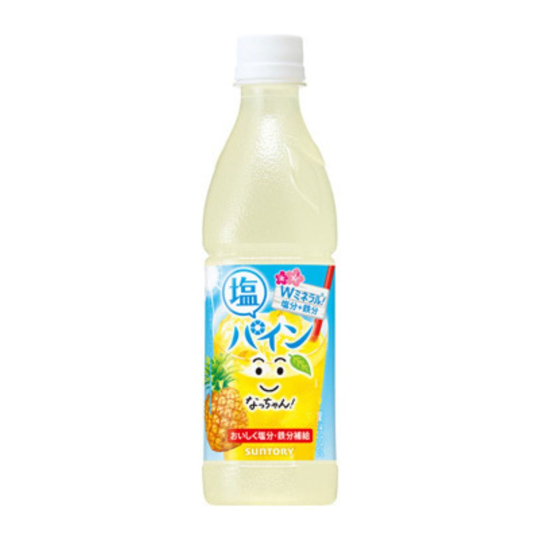 サントリー なっちゃん 塩パイン 425mlペットボトル 24本 冷凍兼用