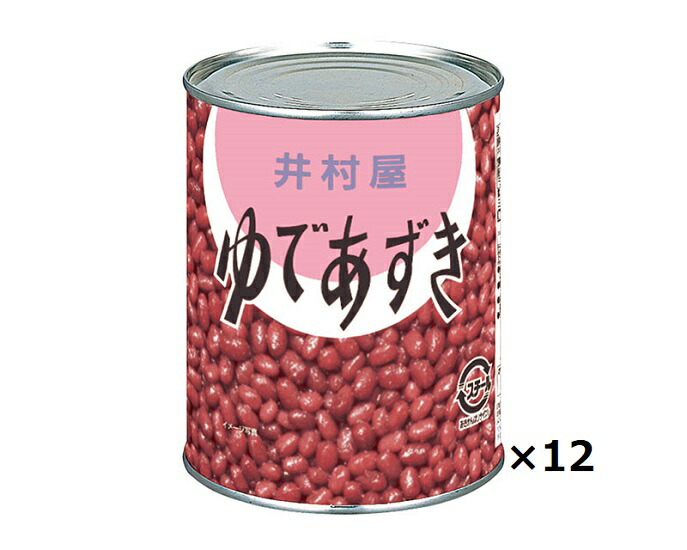 井村屋 ゆであずき 2号缶 1kg ×12個  〔送料無料〕imuraya