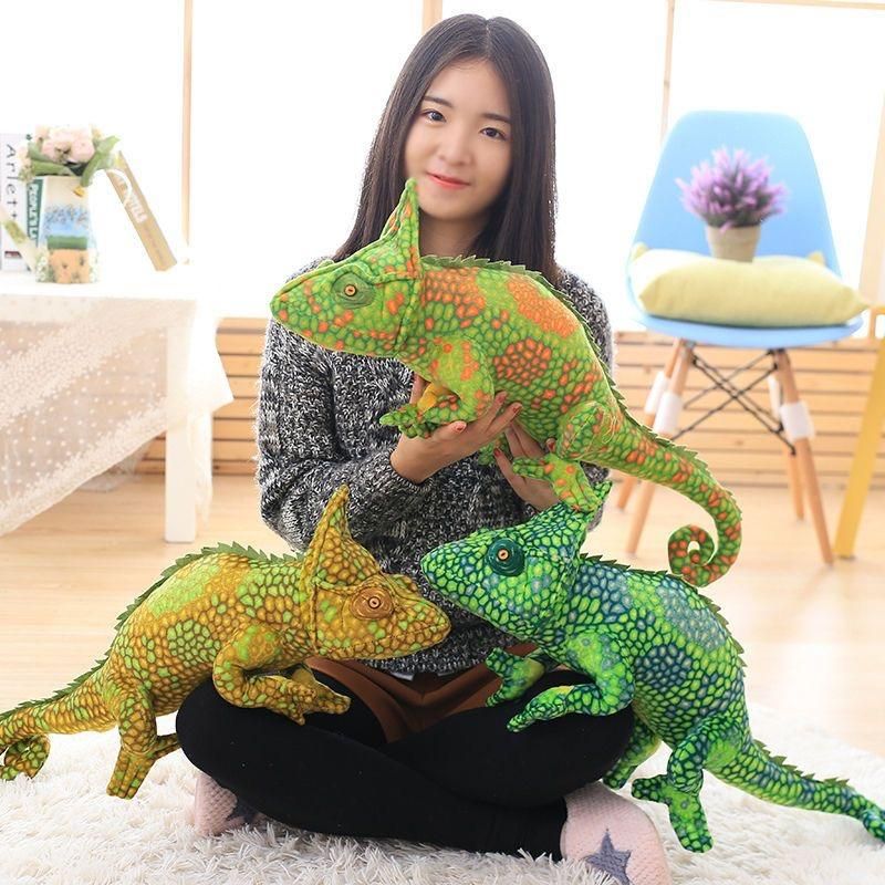 カメレオン 蜥蜴 とかげ トカゲ 大きい 動物 ぬいぐるみ 抱き枕 ベッド 玩具 ふわふわ もこもこ 女の子 男の子 かわいい ギフト おもちゃ インテリア リアル