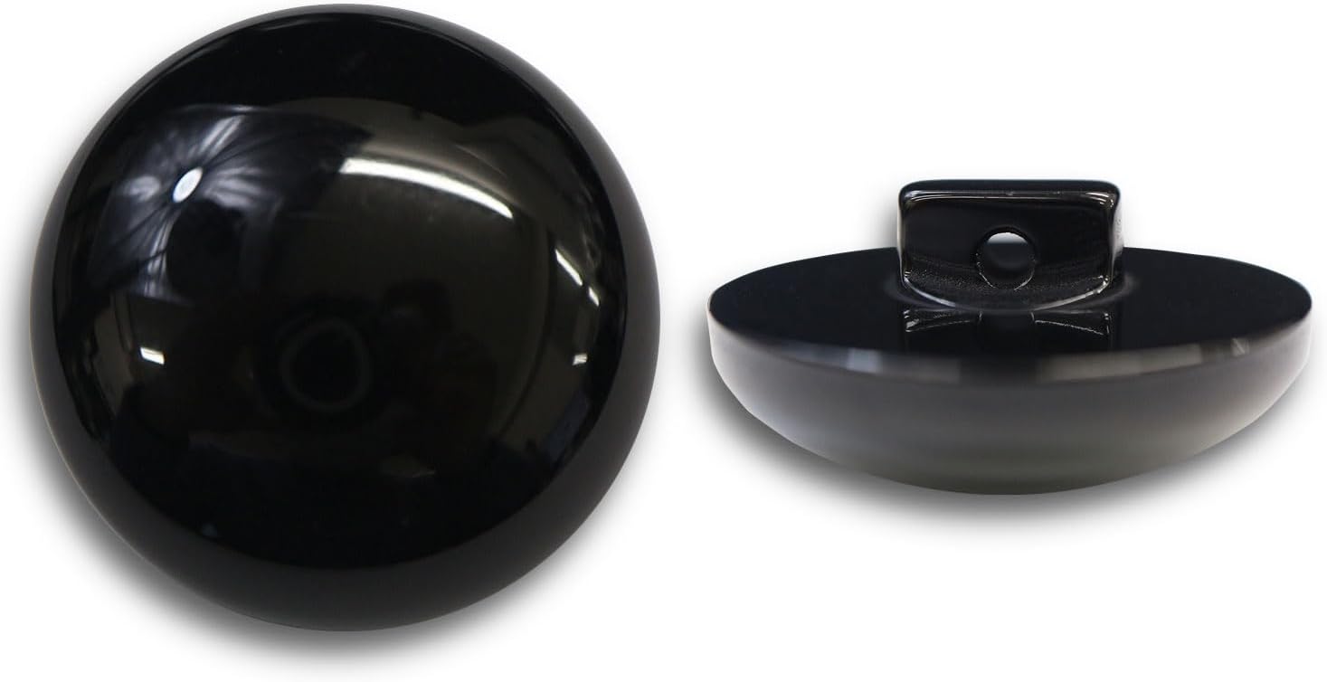 楽天市場】黒ボタン 足つき【ブラック ツヤあり】キノコ型 シャツ