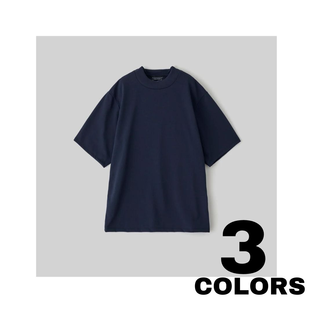 HANDROOM【ハンドルーム】POLYESTER COTTON FEEL MOCK NECK T-SHIRT｜MASON and DIXON