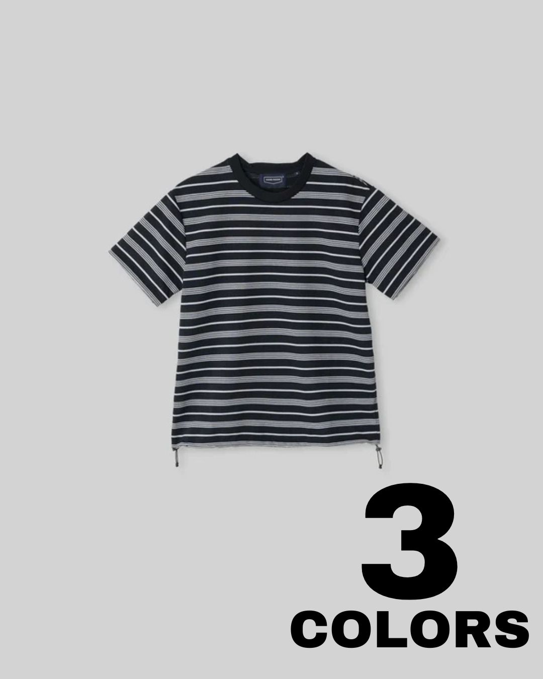 HANDROOM【御手々御部屋】COTTON LIKE POLYESTER BORDER PRINT T SHIRTS