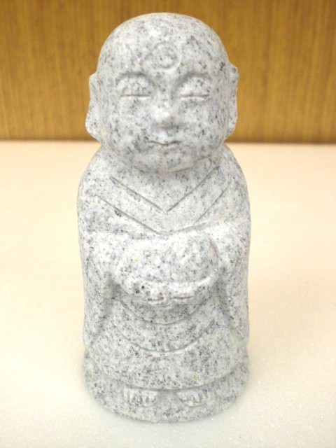 一休さん　3寸　白みかげ【石製品】