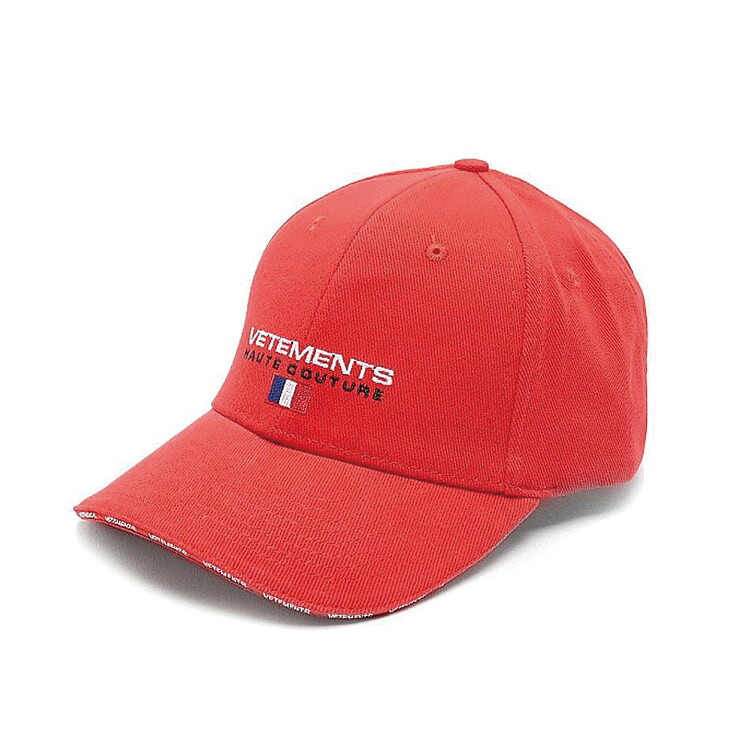 【最短即日発送】 VETEMENTS ヴェトモン HAUTE COUTURE CAP キャップ メンズ レッド 101ue51ca800