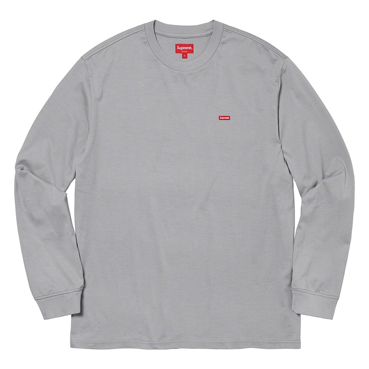 Supreme small box logo ロンT (水色) - 通販 - gofukuyasan.com