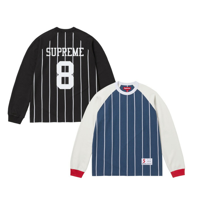 Supreme Stripe Raglan L/S Topシュプリーム長袖Tシャツ Supreme Stripe Raglan L S Top (FW24) - $110