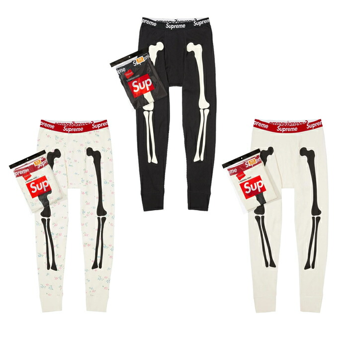 楽天市場】SUPREME 21aw Hanes Bones Thermal Pant White Sサイズ
