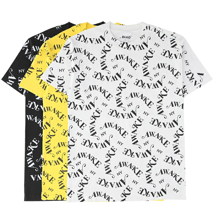 【最短即日発送】 AWAKE アウェイク Tシャツ メンズ ブラック イエロー ホワイト 2020SS 902304rlp0