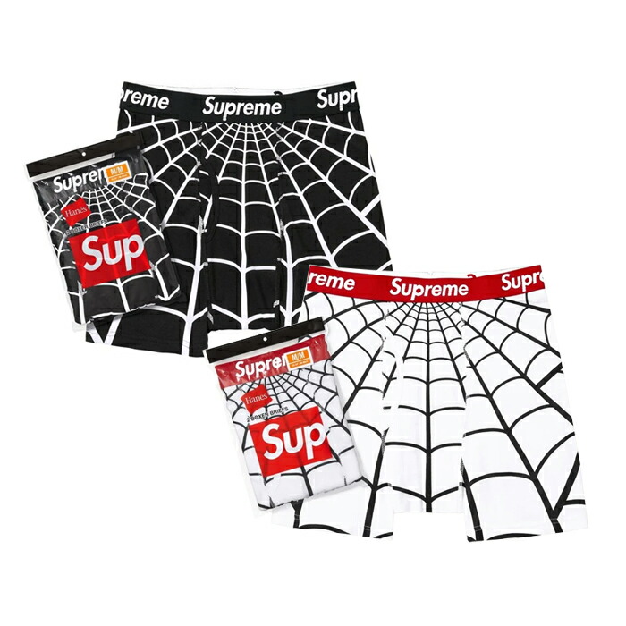 【コラボ商品】 【最短即日発送】 SUPREME × HANES SPIDER-MAN BOXER BRIEFS 2 PACK シュプリーム × ヘインズ スパイダーマン ボクサー ブリーフ 2パック 下着 アンダーウェア インナー ロゴ アメコミ ストリート メンズ ホワイト ブラック S M L XL サイズ オンライン|マッシモ オフィシャルストア