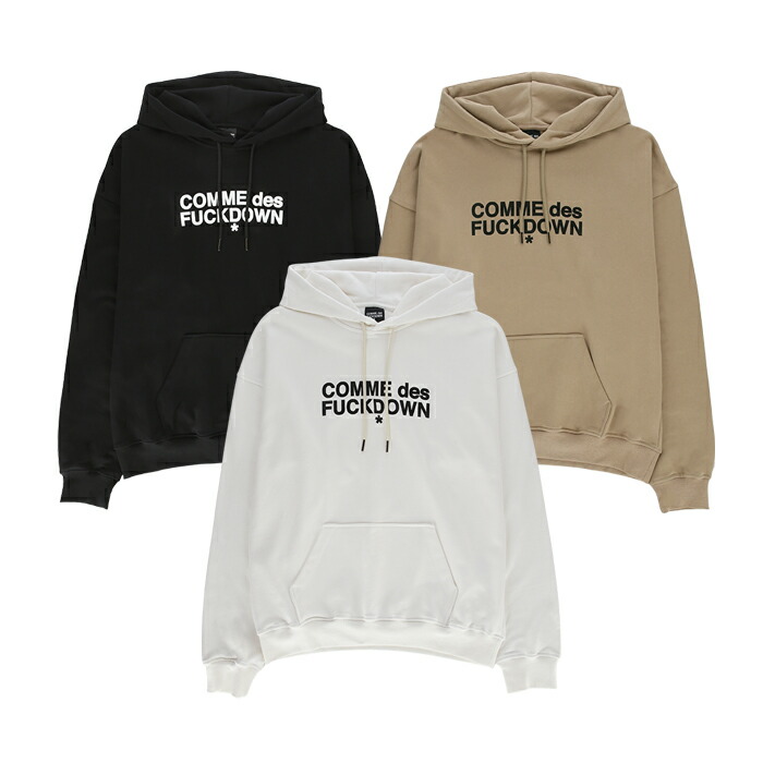 楽天市場】COMME des Fuck Down Hoodie Trapper Black コムデファック