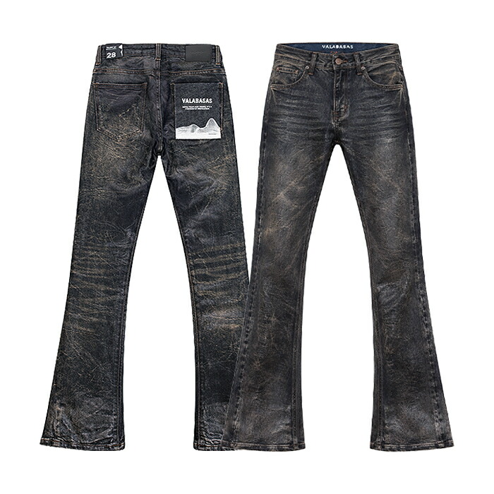 楽天市場】GUAPI グアピ フレアデニムパンツ 28-32インチ ブルー/青