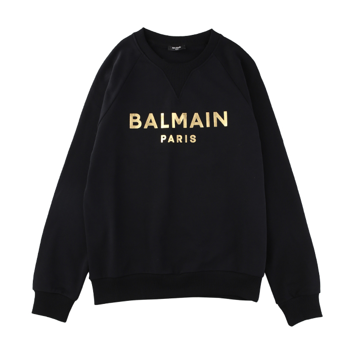 BALMAIN 22FW バルマン ホワイト メンズ メタリックロゴ 通販 ブラック