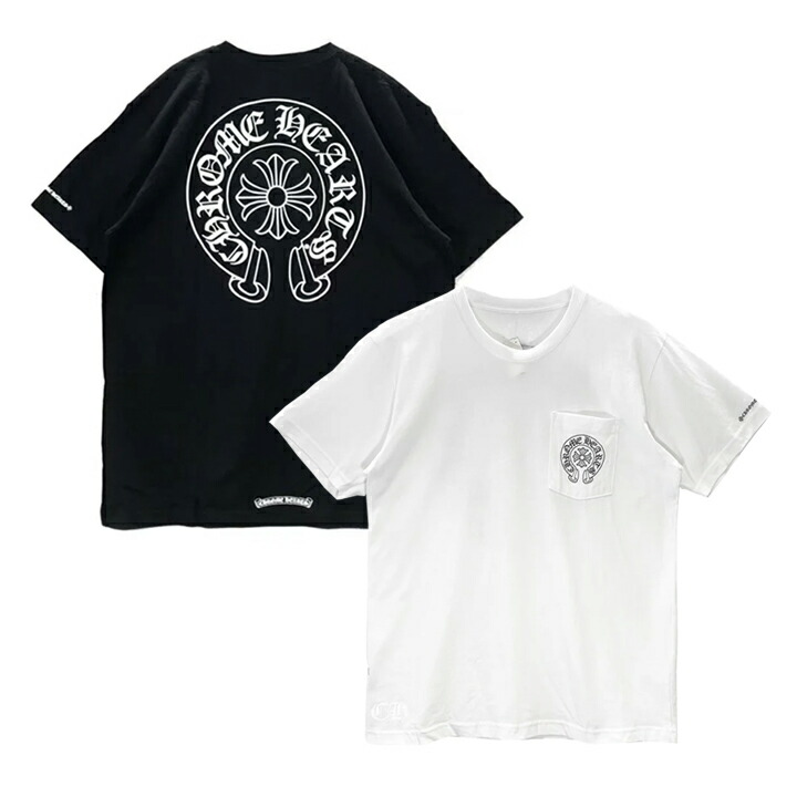 地域限定！！【Chrome Hearts】 ホースシュー 半袖 Tシャツ CHROME HEARTS クロムハーツ ホースシューロゴ Vネック 半袖T