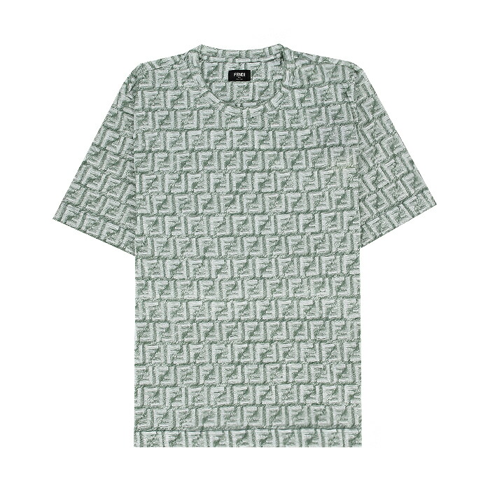 FENDI フェンディ 半袖ニット Tシャツ 総柄 FFズッカ Mサイズ程度 中古・古着通販】FENDI (フェンディ) ズッカ柄 半袖 ニット ブラウン