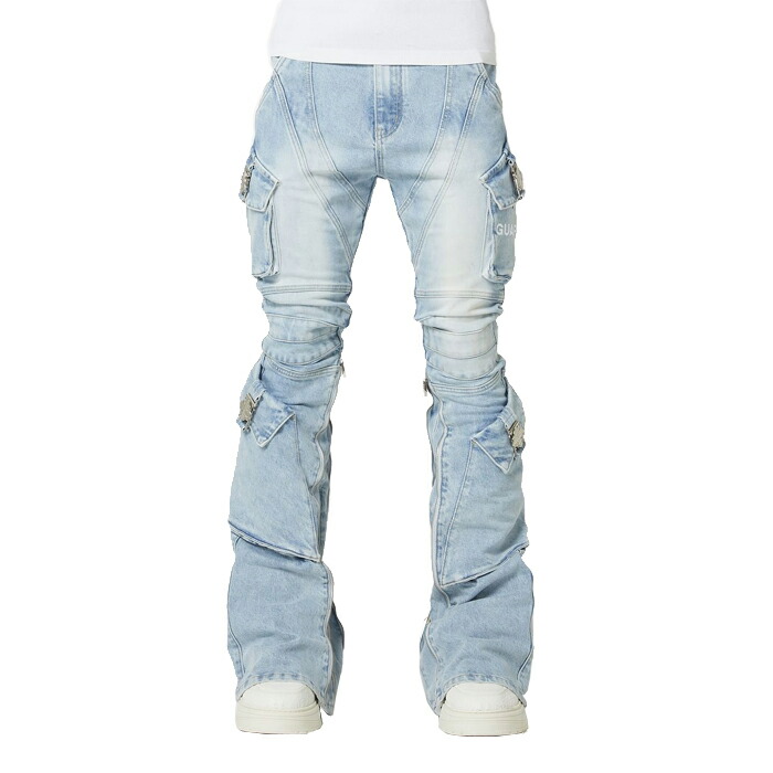 楽天市場】GUAPI グアピ フレアデニムパンツ 28-32インチ ブラック/黒