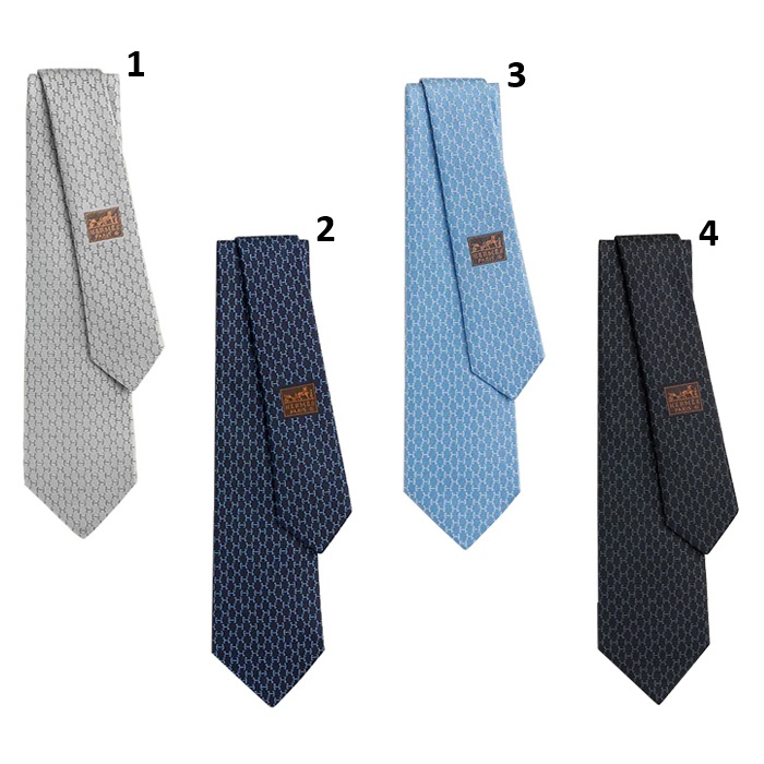 HERMES DANCING H TIE エルメス シルクタイ ダンシング H 服飾小物 ネクタイ フランス製 贈り物 ギフト プレゼント メンズ マリン アズュール グリス パール F サイズ オンライン｜マッシモ オフィシャルストア