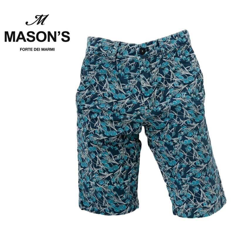 数量は多 楽天市場 メイソンズ Masons ハーフパンツ メンズ ネイビー 雑誌掲載 Safari ボタニカル柄 花柄 半パン マッシモ オフィシャルストア ポイント10倍 Www Trailconnections Com
