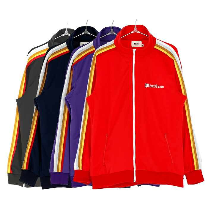 【最短即日発送】 MintCrew ミントクルー ブルゾン メンズ ブラック ネイビー パープル レッド 802mc18004