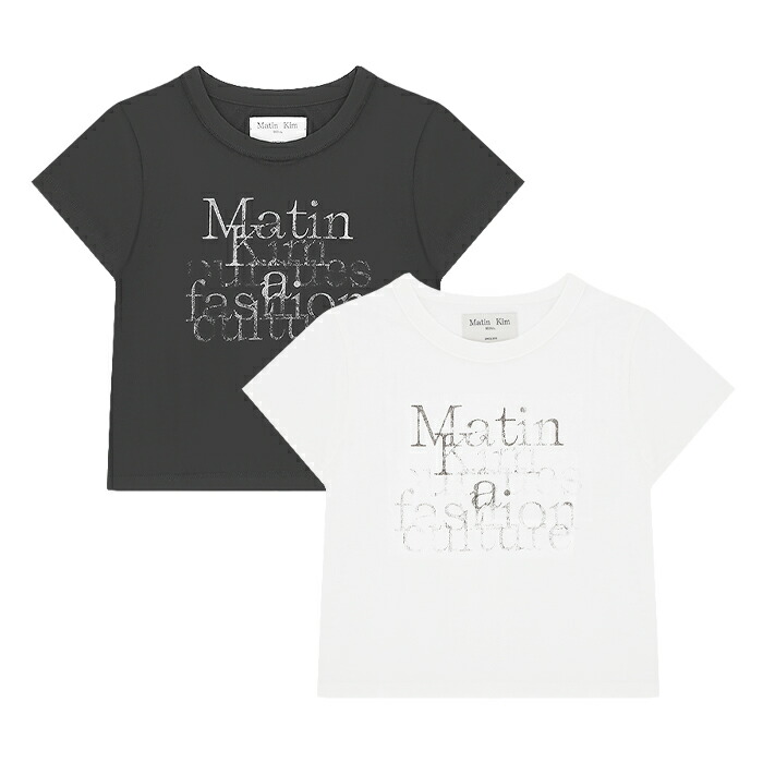 楽天市場】Matin Kim Tシャツ マーティンキム LOGO SILKET CROP TOP