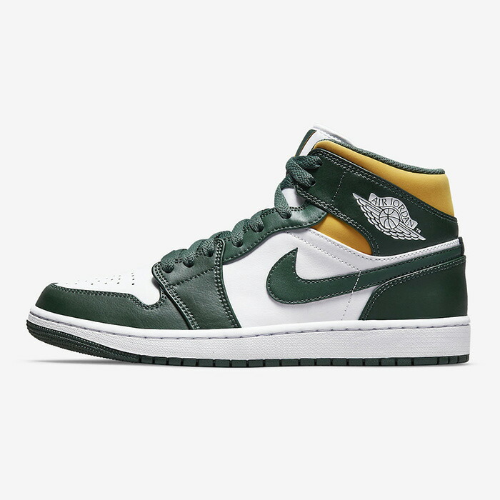 ★鑑定士認定★AIR JORDAN 1 MID★ JORDAN BRAND AIR JORDAN 1 MID (GS) WHITE/GYM RED-BLACK 23HO
