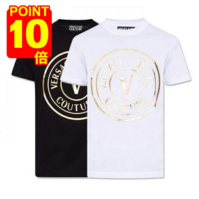 VERSACE JEANS COUTURE ヴェルサーチェ Tシャツ ロゴ VERSACE JEANS COUTURE (ヴェルサーチェ ジーンズ クチュール