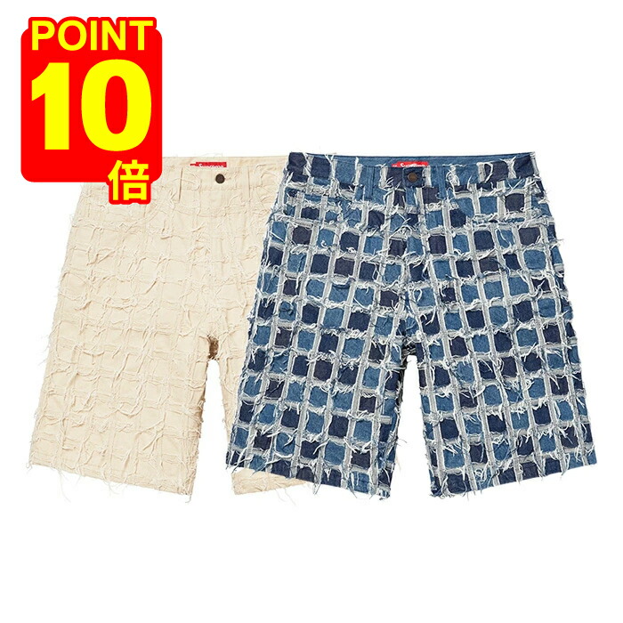 楽天市場】13SS SUPREME Fuck Denim Painter Short (BLACK) 32