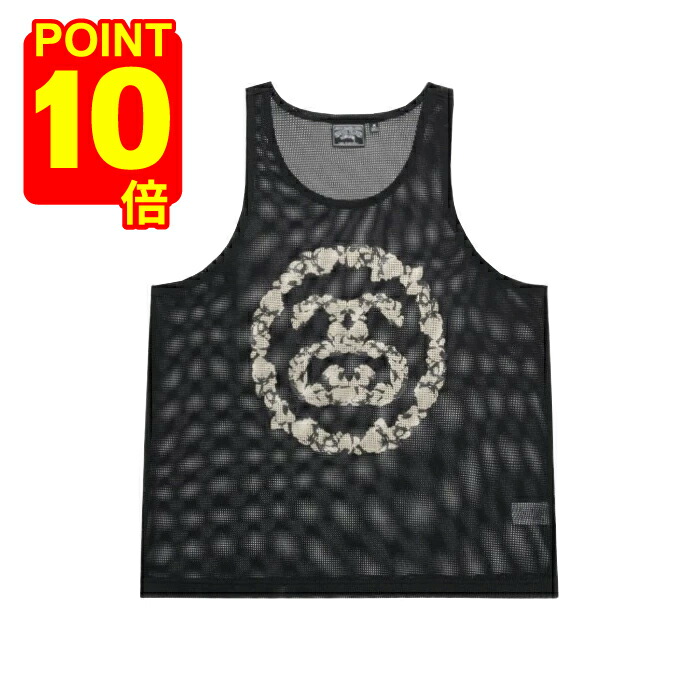 STUSSY タンクトップ ノースリーブ ワールドツアー ラスタ 両面 STUSSY タンクトップ ノースリーブ ワールドツアー ラスタ 両面