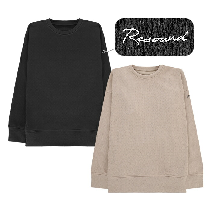 リサウンドクロージング トレーナー裏起毛　ベージュ RESOUND CLOTHING - THERMAL LOOSE TRAINER / 【定番商品】 裏