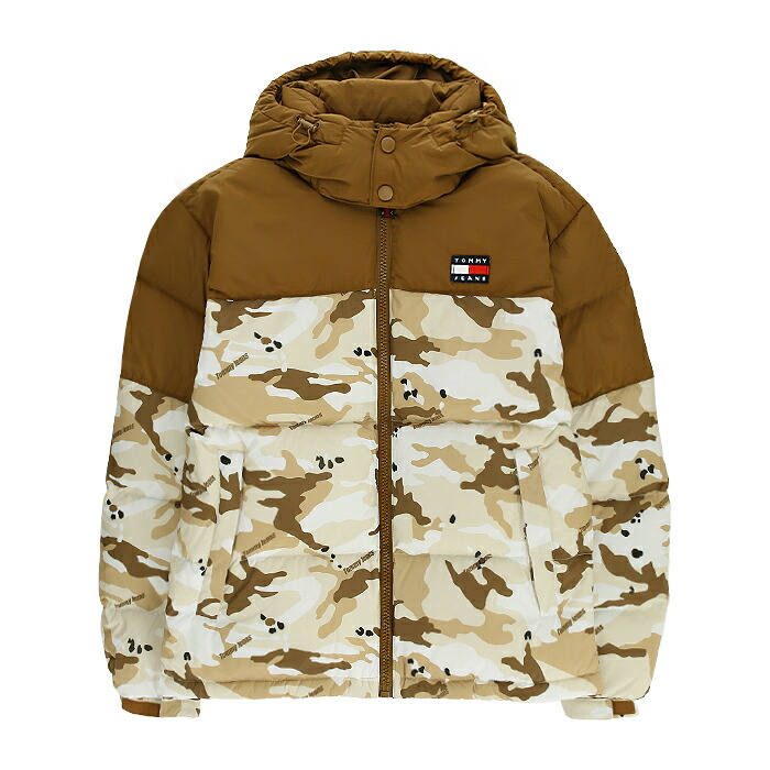 【楽天市場】Tommy Jeans Color Block All Over Print Alaska Puffer Jacket トミー ...