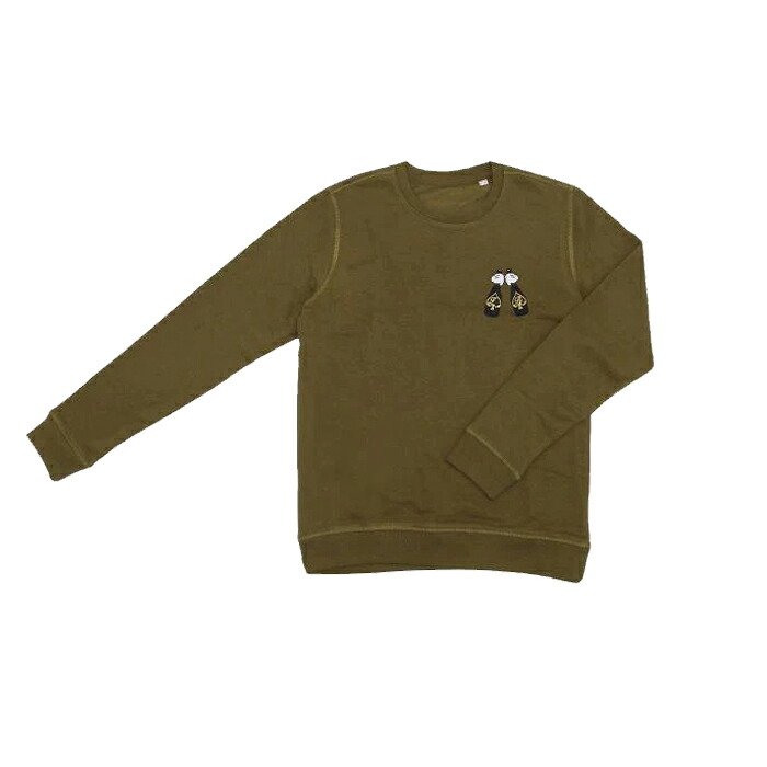 【最短即日発送】 TRENDY & RARE LONG SLEEVE SWEAT SHIRT トレンディ & レア トレーナー イタリア 長袖 マーク パロディ メンズ カーキ XS サイズ オンライン|マッシモ オフィシャルストア