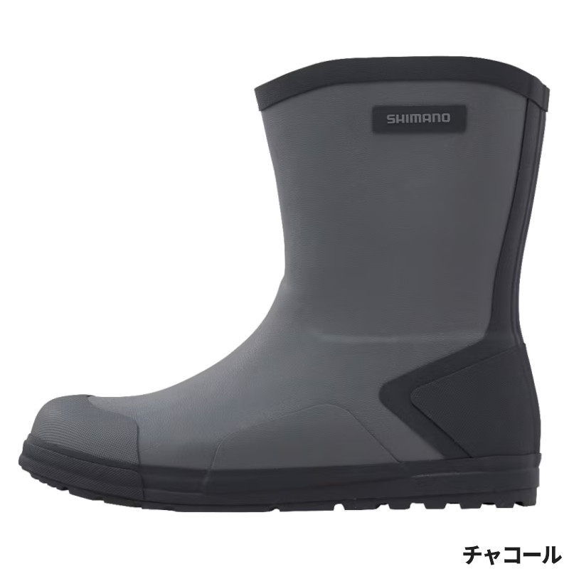 シマノ フットウェア ショートデッキブーツ L チャコール FB-341X