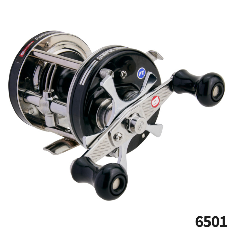 楽天市場】アブガルシア アンバサダー 6501 ストライパー ブラック 左