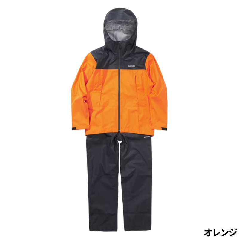 シマノ ウェア 3レイヤー レインスーツ オレンジ 2XL RA-047X