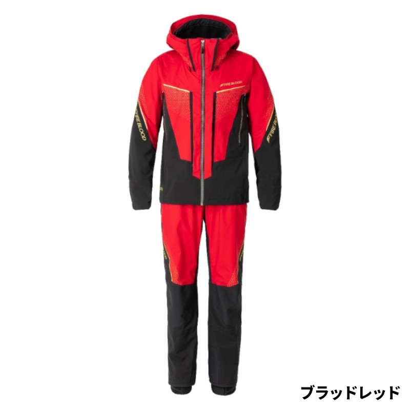 【現品境界線】 シマノ 御召しもの リミテッドプロ ゴアテックス レインスーツ M ブラッド赤いこと RA-120W