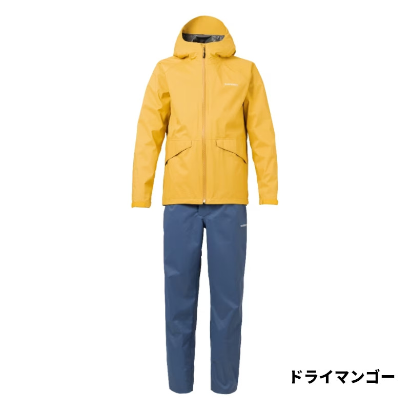 【現品境界線】 シマノ 御召しもの 第一義的 フィッシングレインスーツ S 素っ気ないマンゴー RA-005V