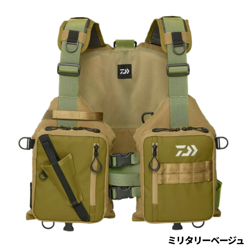 ダイワ ライフジャケット DF-6425 ライトフロートゲームベスト フリー ミリタリーベージュ