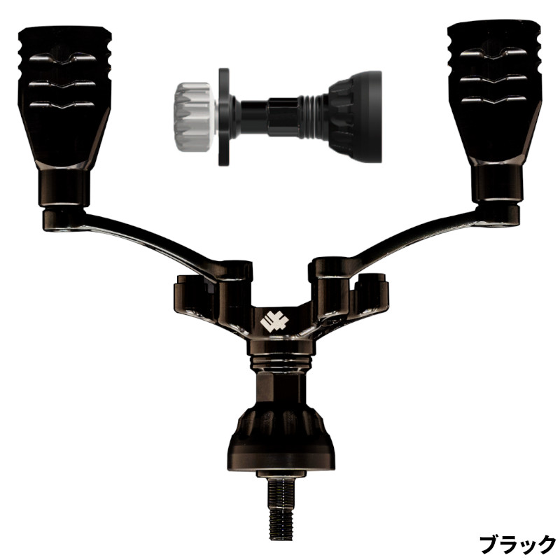【現品限り】 34/サーティ―フォー リールパーツ ZEROGRA MULTI ダブルハンドル&バランサー ダイワ ブラック