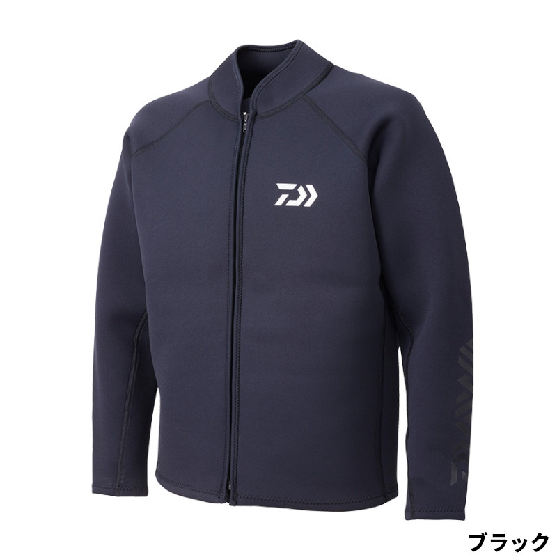 【現品境界線】 御召しもの CJ-1102 ダイワクロロプレンジャケット L 黒いこと