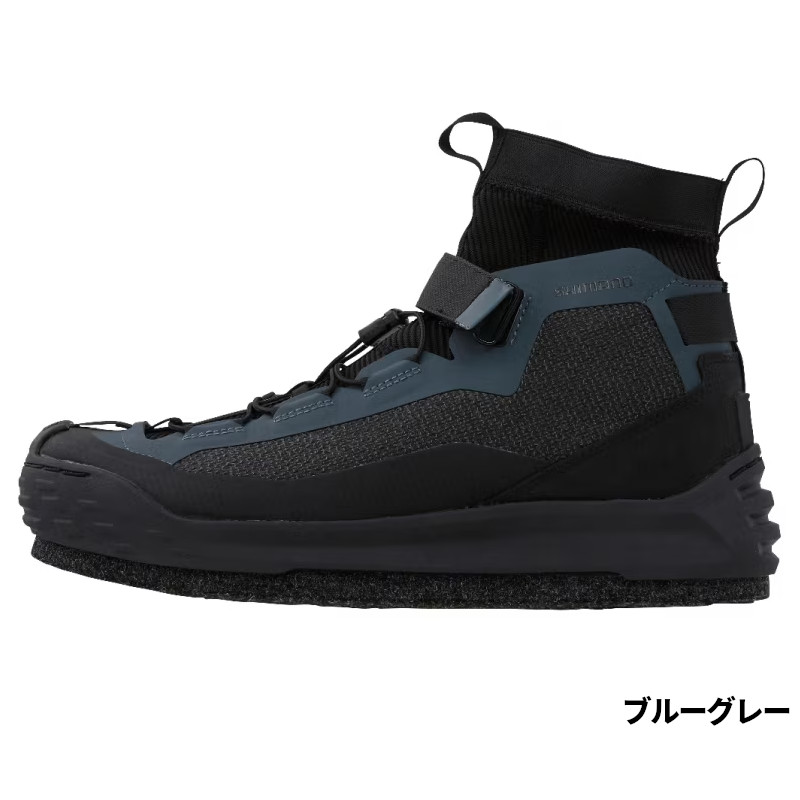 【現品限り】 シマノ フットウェア ロックシューズ カットラバーピンフェルト 26.0cm ブルーグレー FS-021X