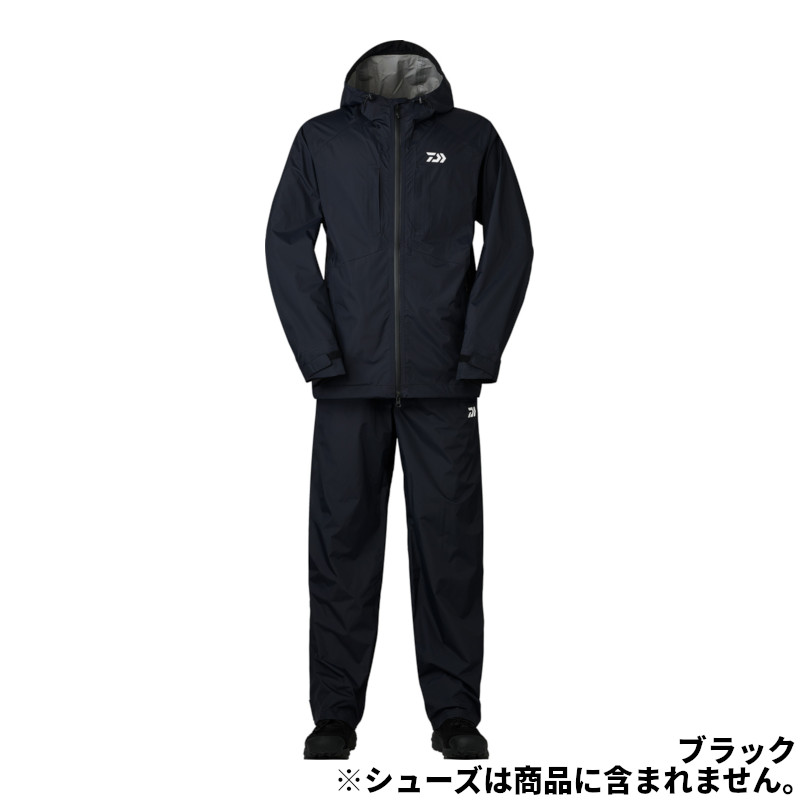 【現品境界線】 ダイワ 御召しもの DR-3324 RAINMAX コンパクトレインスーツ XL 黒いこと
