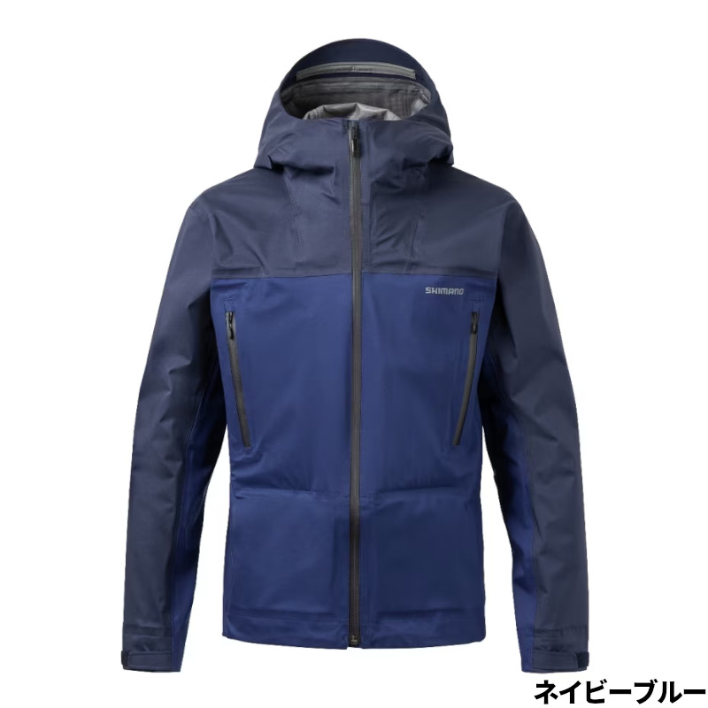 【現品境界線】 シマノ 御召しもの アングラーズシェル 上衣 01 L ネイビーブルー RA-023W