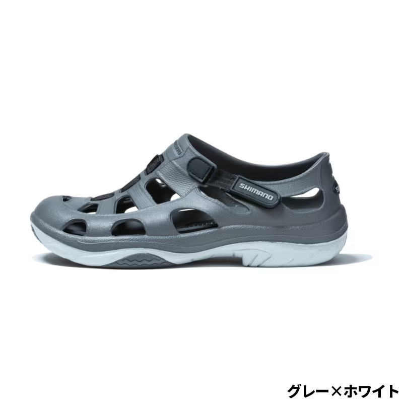 シマノ サンダル EVAIR マリンフィッシングシューズ 28.0cm グレー×ホワイト FS-091I