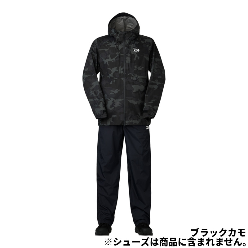 【アウトレット】 ダイワ ウェア DR-3324 RAINMAX コンパクトレインスーツ 2XL ブラックカモ