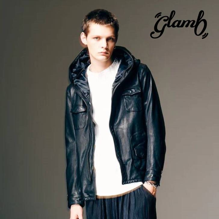お取り寄せ商品 glamb グラム レザージャケット メンズ Carol Rosso Riders Jacket/キャロルロッソライダースジャケット マルチ ブラック GB0126/JKT02｜メンズファッションMasterPiece