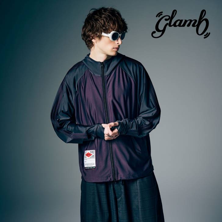 お取り寄せ商いもの glamb 瓦 長袖パーカー メンズ Rash Guard Hood Jersey ラッシュガードフードジャージ 夏 ぶどう酒 黒いこと GB0226/CS10 ゆったり 長袖カットソー ブランド名 30代 40代 50代 好いたらしいめ 男 かっこいい オシャレ たわい無い